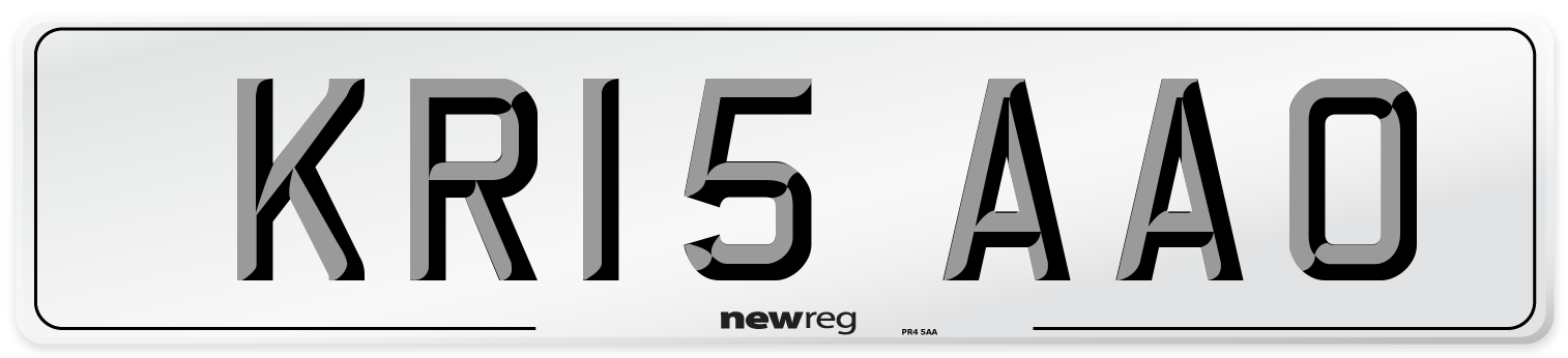 KR15 AAO Number Plate from New Reg